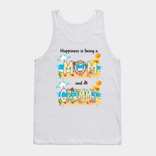 Happiness Is Being A Mom And Grammy Summer Beach Happy Mother's Tank Top